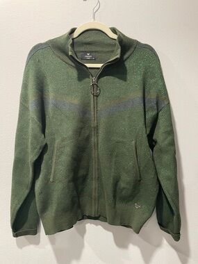 ORFEO Paris Green Sparkly Zip Up Abby Sweatshirt M/L